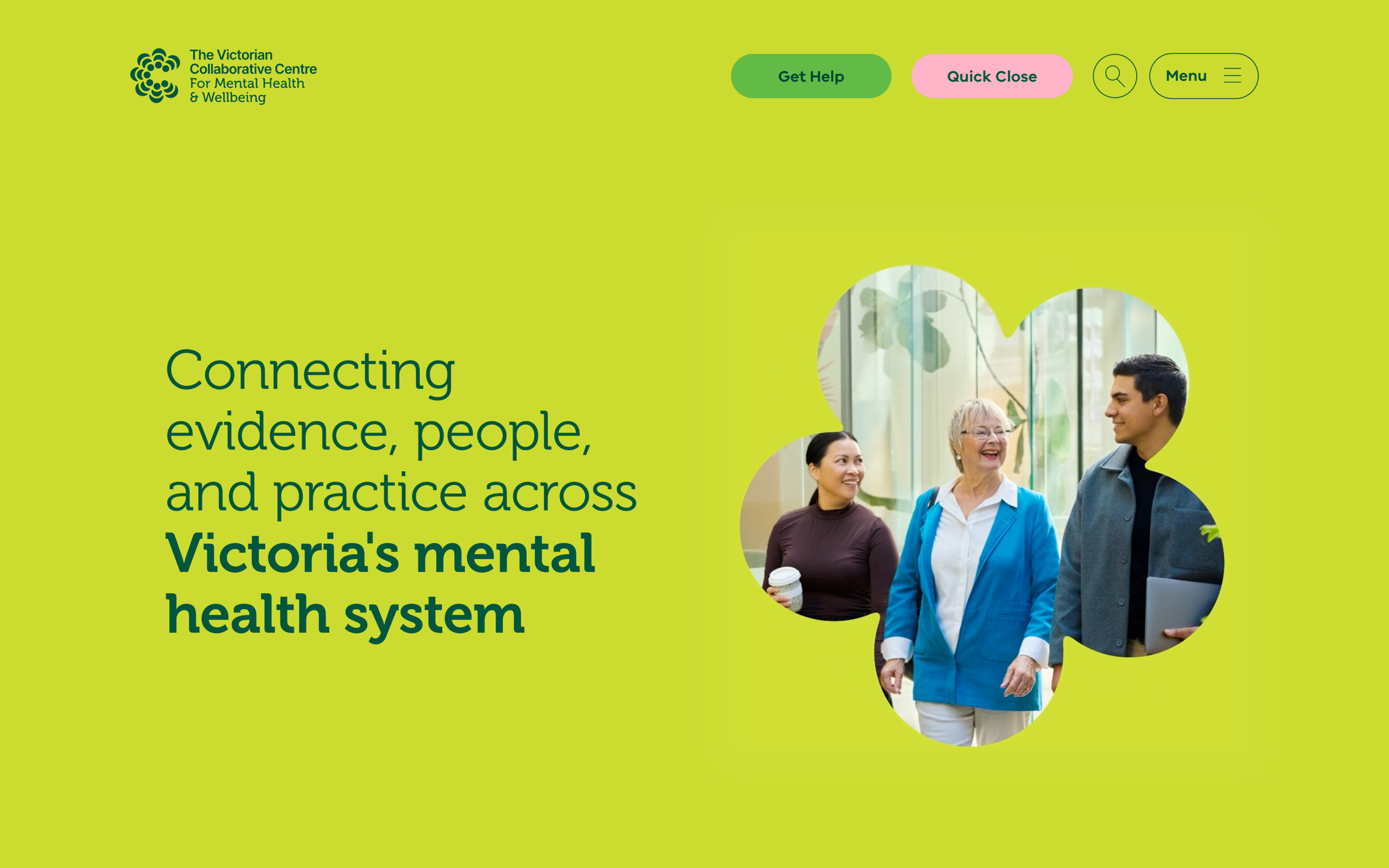 Victorian Collaborative Centre for Mental Health and Wellbeing website